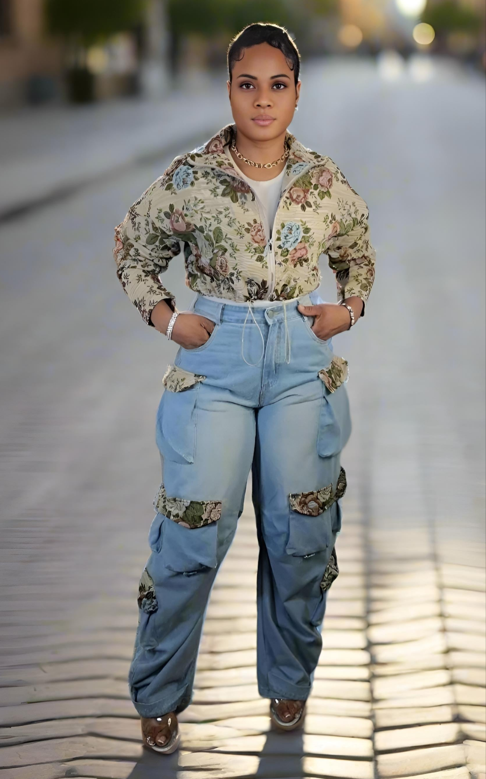 AVA DENIM PANTS SET