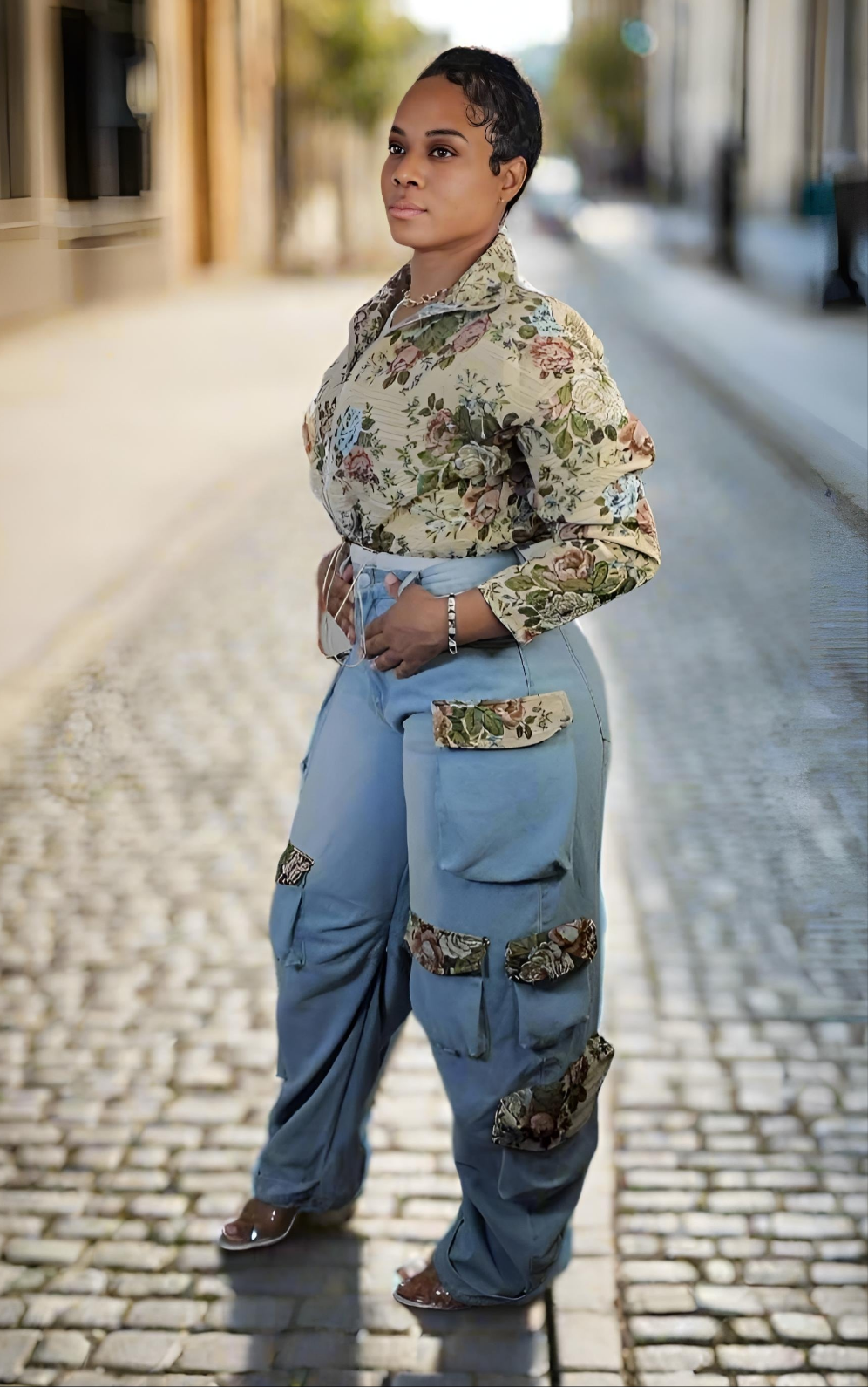 AVA DENIM PANTS SET
