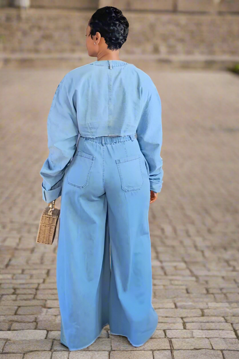 UNIQUE-(DENIM) PANTS SET
