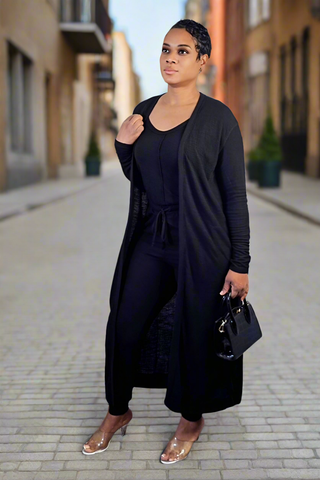 JESSICA- JUMPSUIT SET (BLACK)