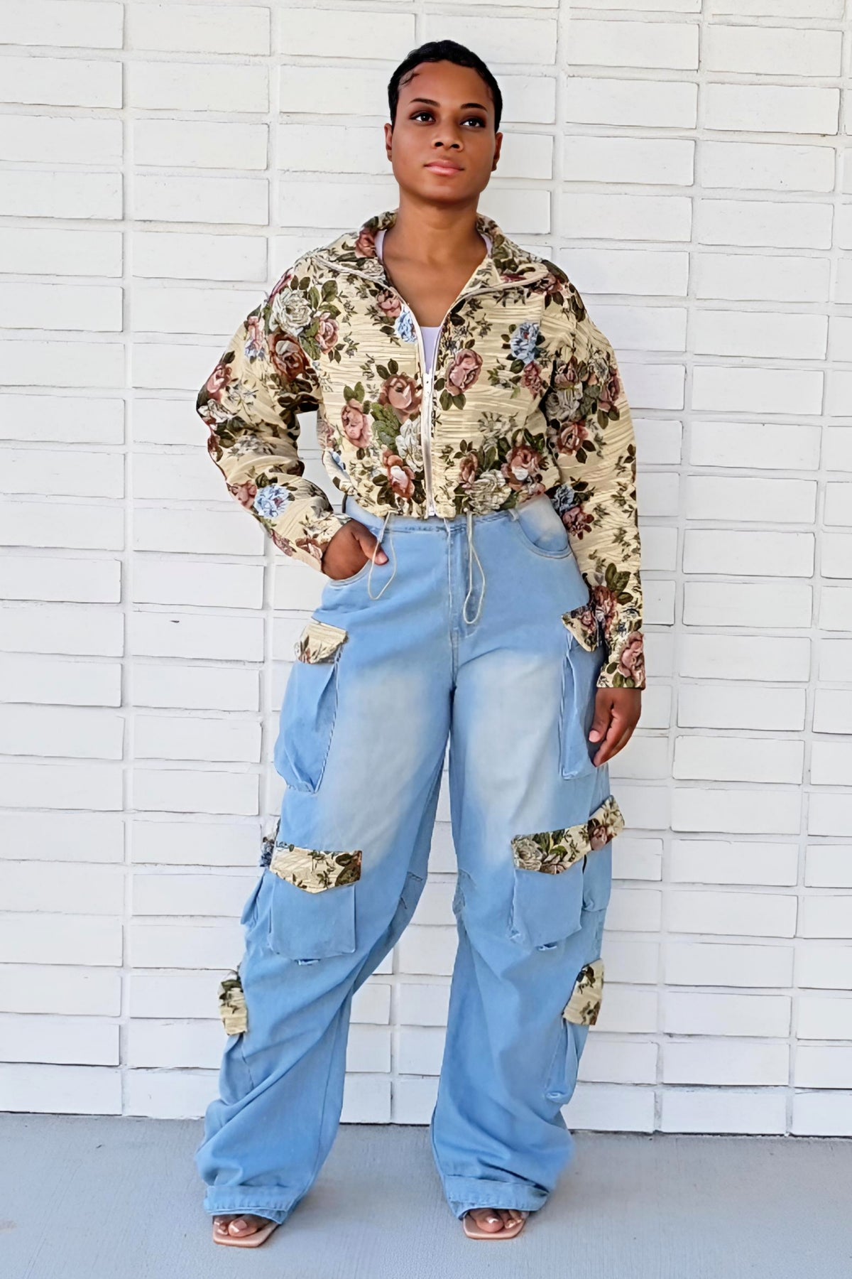 AVA DENIM PANTS SET